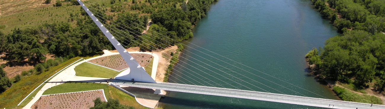 Sundial bridge in Redding, California